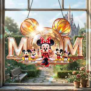 Cute Mom and Kids Suncatcher Ornament - Personalized Gifts For Mother 01tota170426