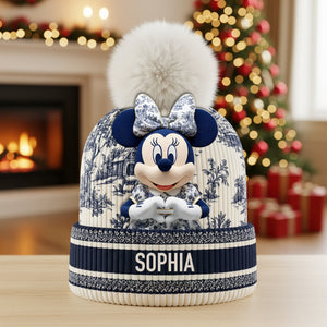 Cute Characters Bobble Beanie Hat - Personalized Christmas Gift 01PGLU201025