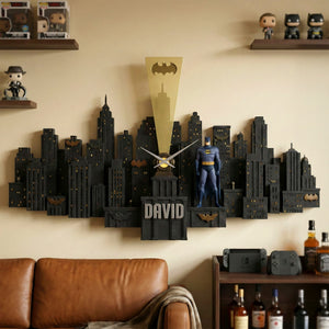 City Skyline Wall Clock - Personalized Gifts For Hero Lovers 04kimg261225