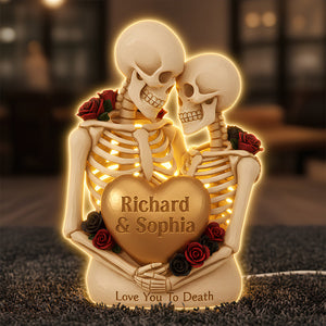 Skeleton Couple Light Box - Personalized Gift For Couples 02NADT031225