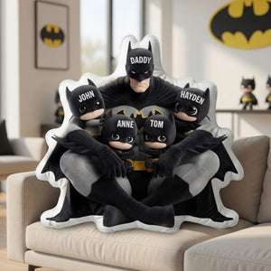 Shadow Dad And Kids Custom Shape Pillow - Personalized Gifts For Dads 04ohlu250426