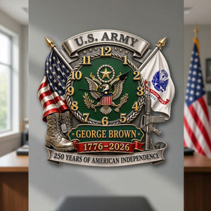 Pride of Veteran Wall Clock - Personalized Patriotic Gifts 04HUQN020626
