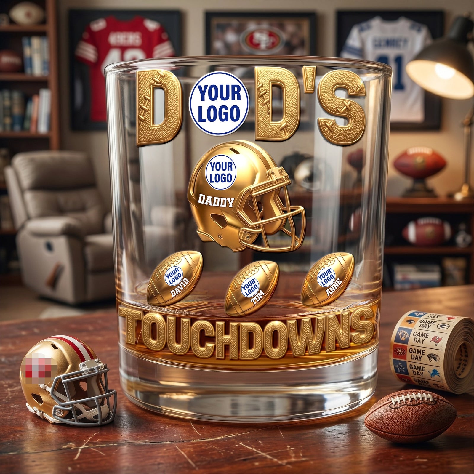 Sport Lover 11oz Round Glass - Personalized Gifts For Father's Day 03OHLU250526