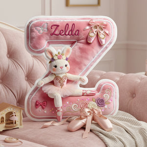 Bunny Ballet Alphabet Pillow - Personalized Gifts For Girls 01nata111225