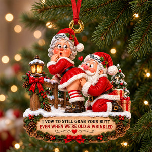 Sweet Santa Couple Ornament - Personalized Christmas Gift For Couples 01NADH260926