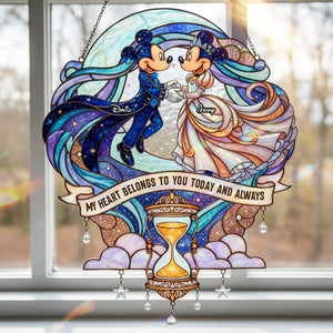 Timeless Love Suncatcher Ornament - Personalized Gifts For Couple 05patn161225