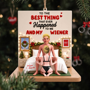 Lovely Mischief Couple Acrylic Ornament - Personalized Christmas Gifts For Couples 01huta211026