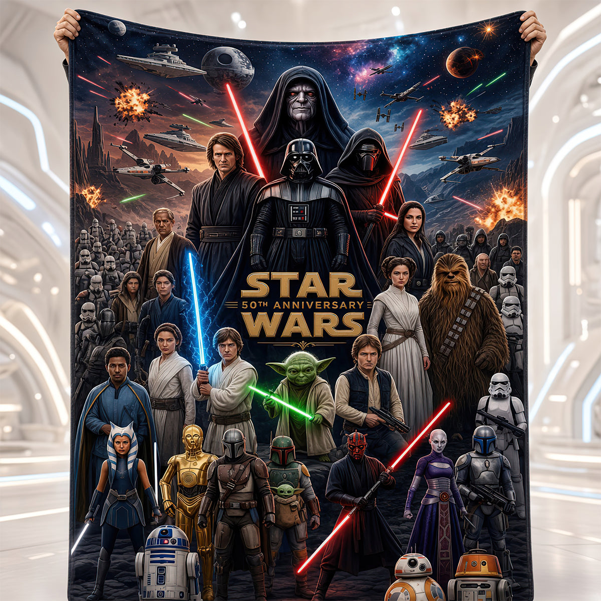 50th Anniversary Cosmic Blanket - Personalized Gifts 07padt061026
