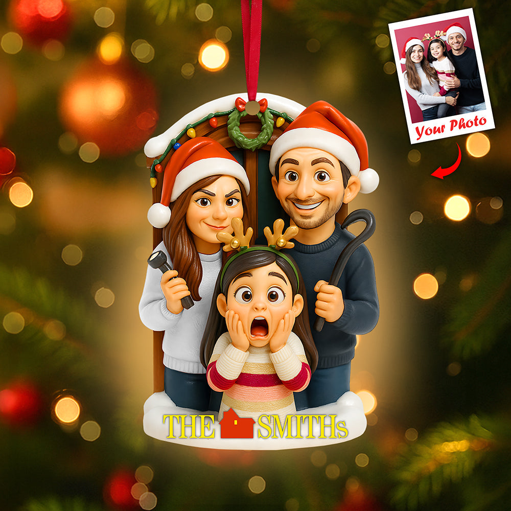 Cartoon Family Ornament - Custom Photo Gifts For Family 04nata200825