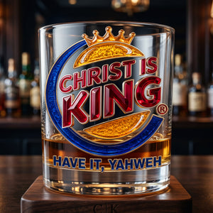 Crowned In Faith Round Glass - Personalized Gifts For Christian 05PAQN020626