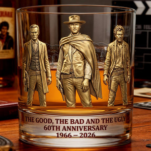 60th Anniversary Western Style Drinking Glass - Personalized Gift For Drinking Lovers 05NALU200126
