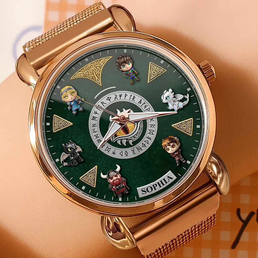 Epic Flight Adventure Mesh Strap Quartz Watch -Personalized Gift for Fantasy Fans 02tgqn210725