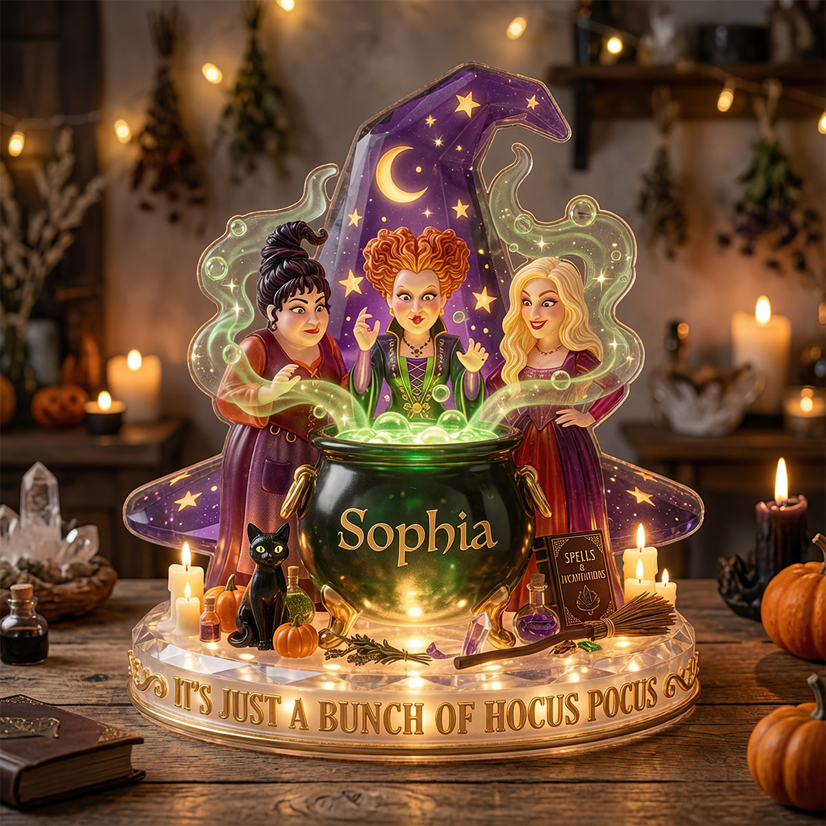 Mystic Sisters Acrylic Light Box - Personalized Gift For Witch Lovers 03NADT210726