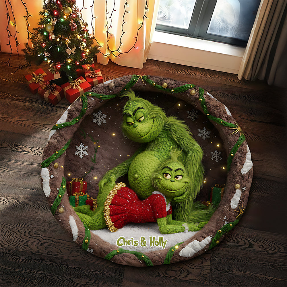 Personalized Gifts For Couple, Green Goblin Quilted Round Mat 04ohta260925