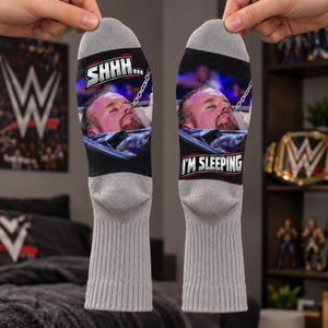 Fun Sleeping Meme Middle Tube Socks, Personalized Gifts For Fighting Show Lovers 02qhlu290926