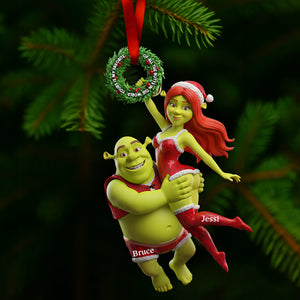 Joyful Green Couple Ornament - Personalized Gifts For Couples  02OHLU071025