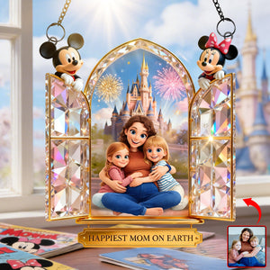 Happiest Mom On Earth Suncatcher - Custom Photo Gifts For Moms 05naqn060426