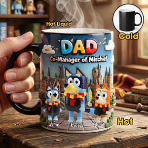 Fantasy Adventure Dad & Kids Heat Changing Mug - Personalized Gift For Dads 04huta250426