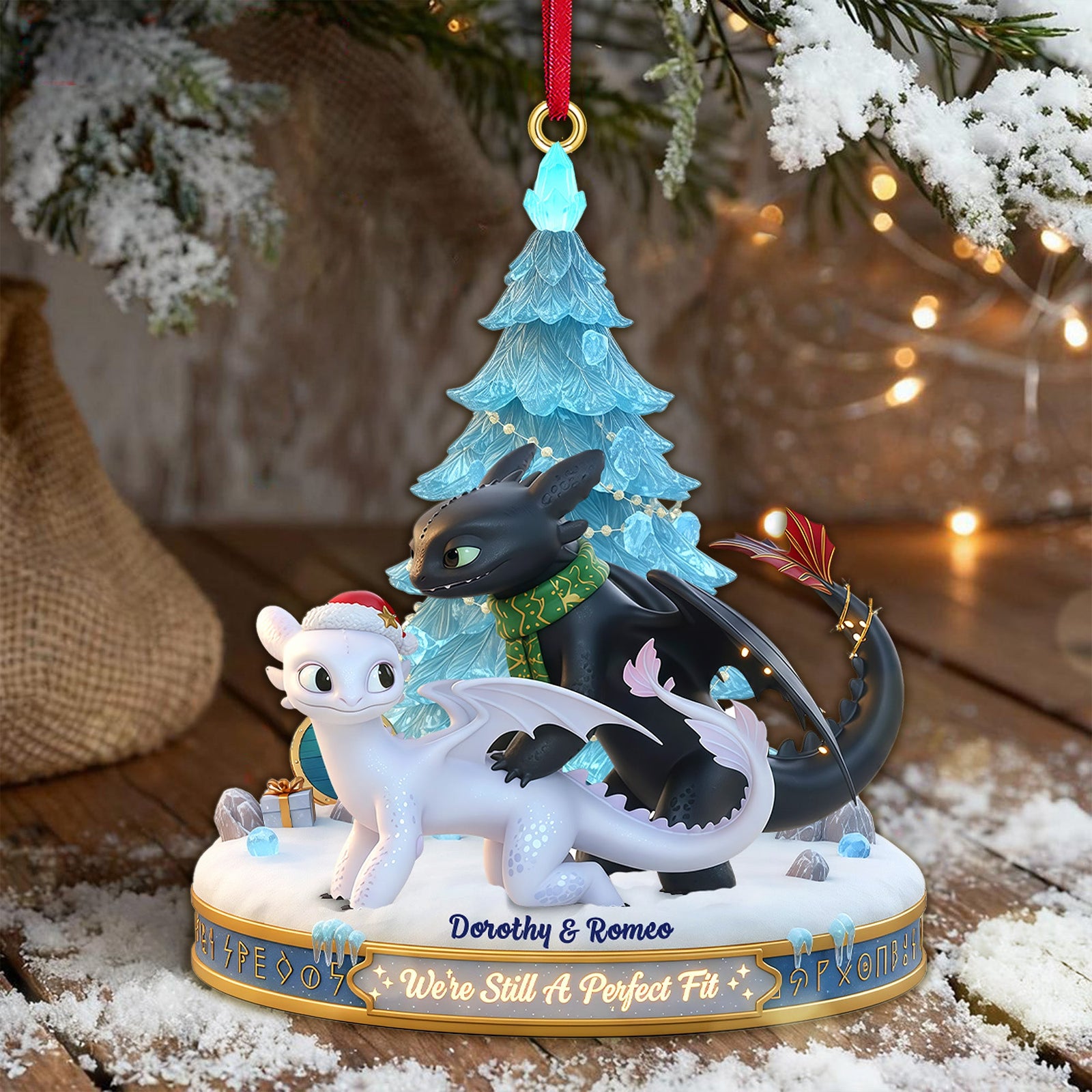 Personalized Gifts For Couple Christmas Acrylic Ornament 01ohmg041125