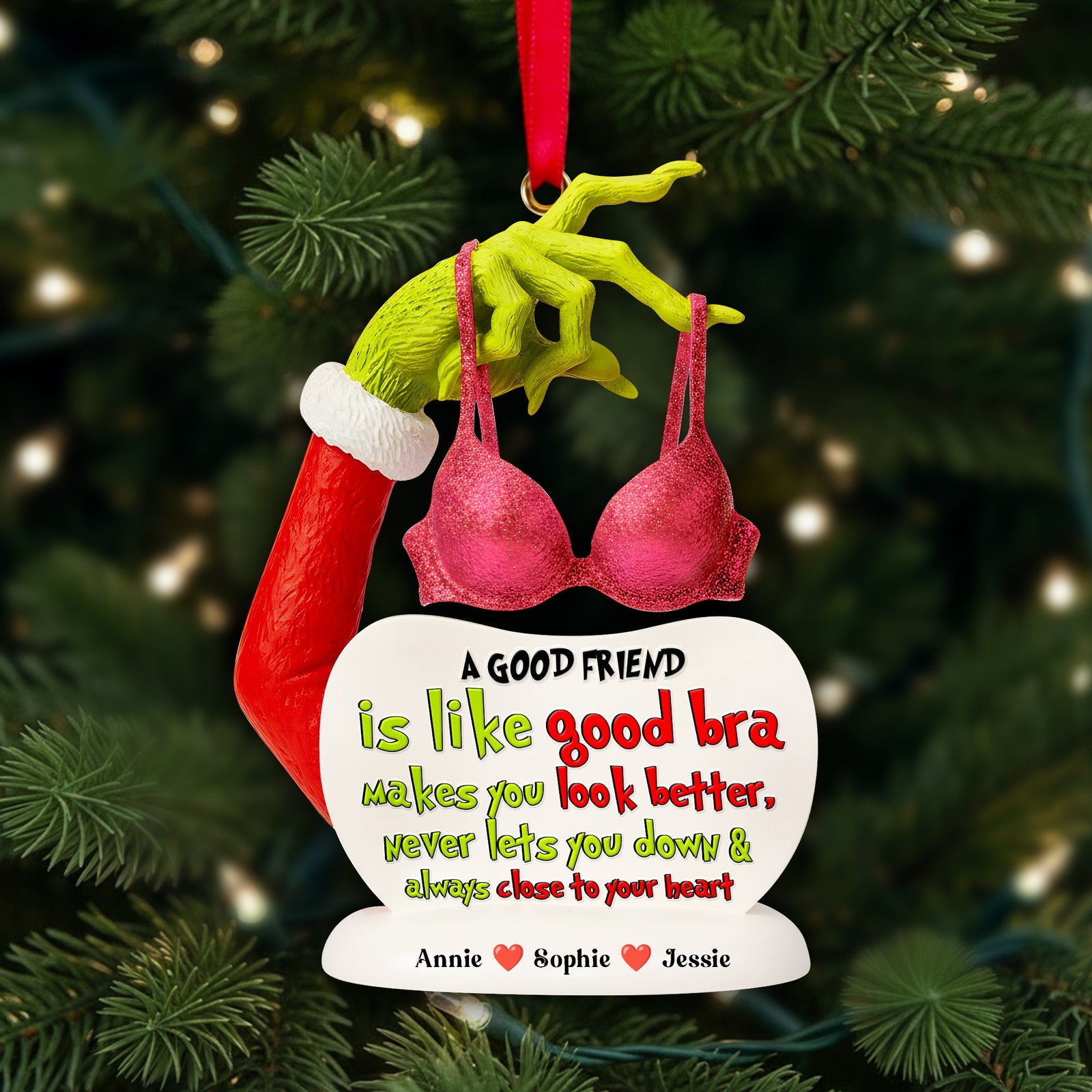 Good Bra Acrylic Ornament - Personalized Gift For Besties 06NALU271025