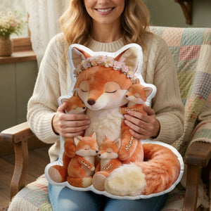 Fox Mom Pillow - Personalized Gifts For Mom 03PGLU170326