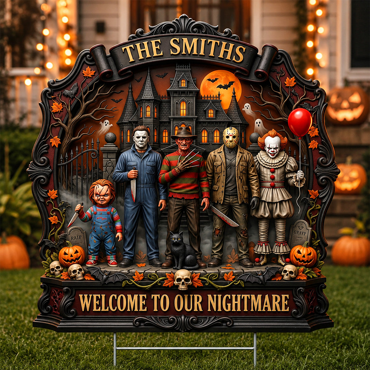 Spooky Season Halloween Yard Sign - Personalized Gifts For Family 02PGDH100826