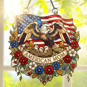 American Eagle Mom Suncatcher Ornament - Personalized Gifts For Mother 01paqn020326