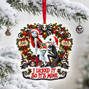 Spooky Couple Ornament - Personalized Gifts For Couple Christmas Ornament 03TYLU110926