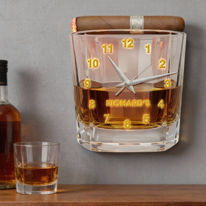 Drink Glass Acrylic Hanging Wall Clock - Personalized Gifts For Drinking Lovers 02hyqn251225