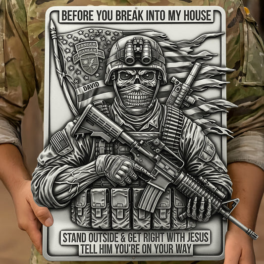 Deadly Danger Veteran Metal Sign - Personalized Gifts For Veteran 02qhtn070725