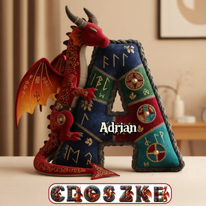 Mythical Initial Pillow Personalized Gifts 02PGMG051225