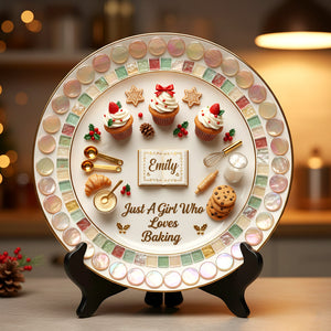 Personalized Gifts For Baking Lovers Ceramic Round Plate 01pgtn211025