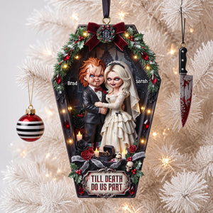 Spooky Wedding Couple Ornament - Personalized Gift For Couples 03TYDT280826