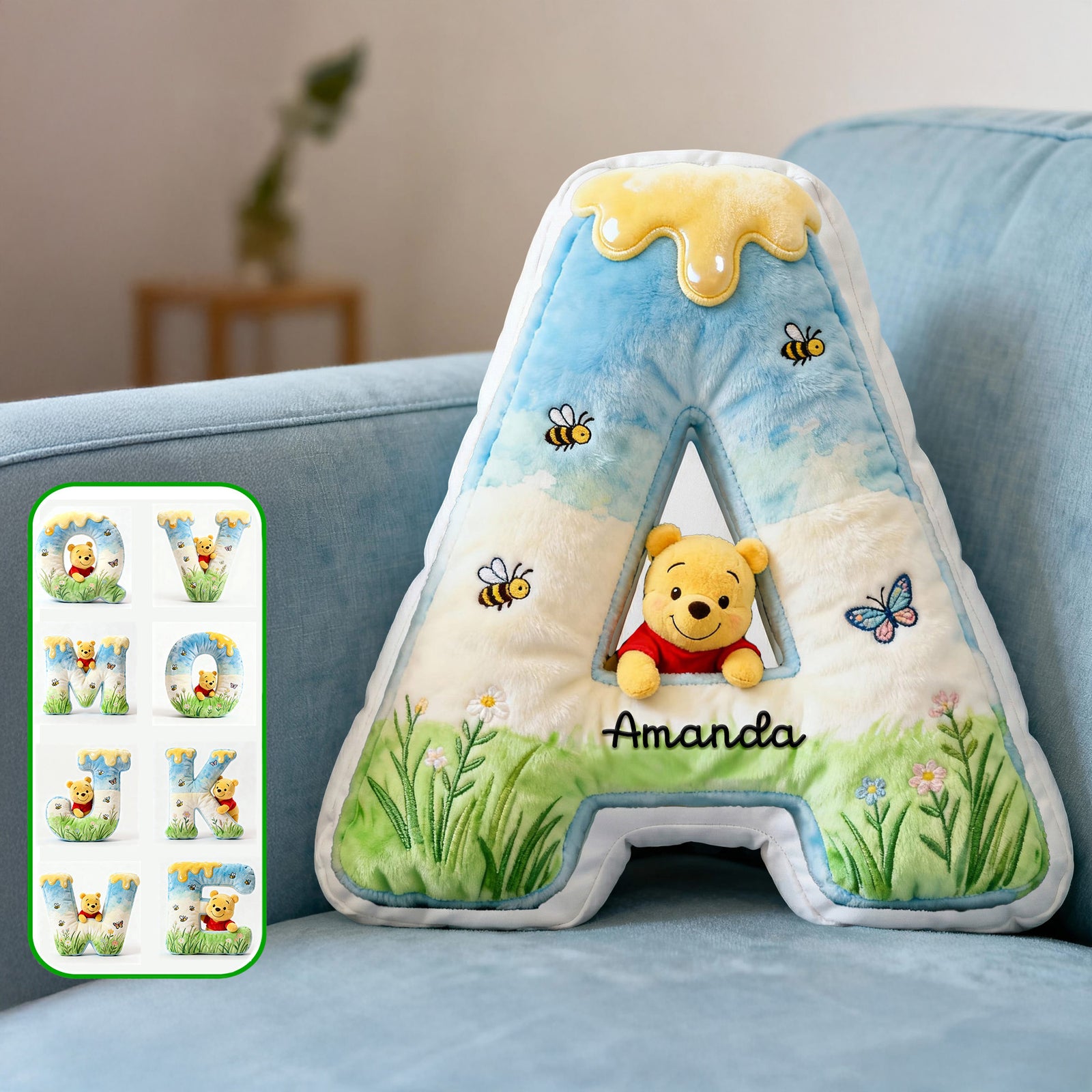 Cute Initial Letter Alphabet Custom Shape Pillow, Personalized Gifts For Kids 03qhmg181125