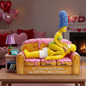 Couple On Donut Couch Acrylic Plaque - Personalized Gifts For Couple 02QHLU240126