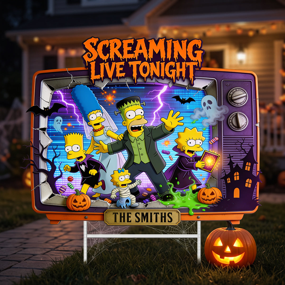 Screams Start Tonight Yard Sign - Personalized Gifts For Family 04HATA100826