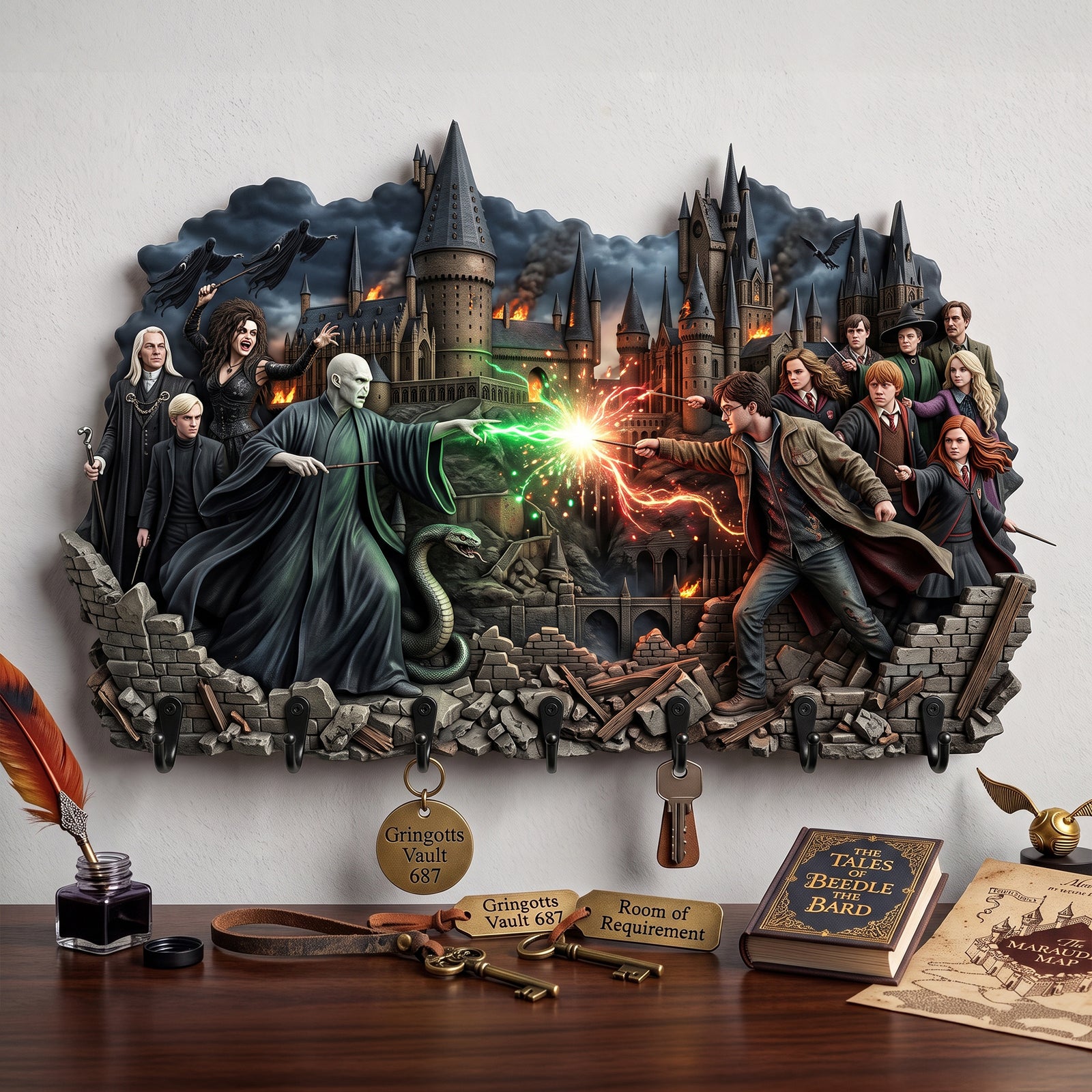 Fantasy Adventure Acrylic Key Hanger - Personalized Gifts For Fantasy Lovers 04nalu140726