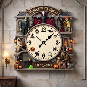 Conjuring Mansion Hanging Wall Clock - Personalized Halloween Gifts 01haqn100826