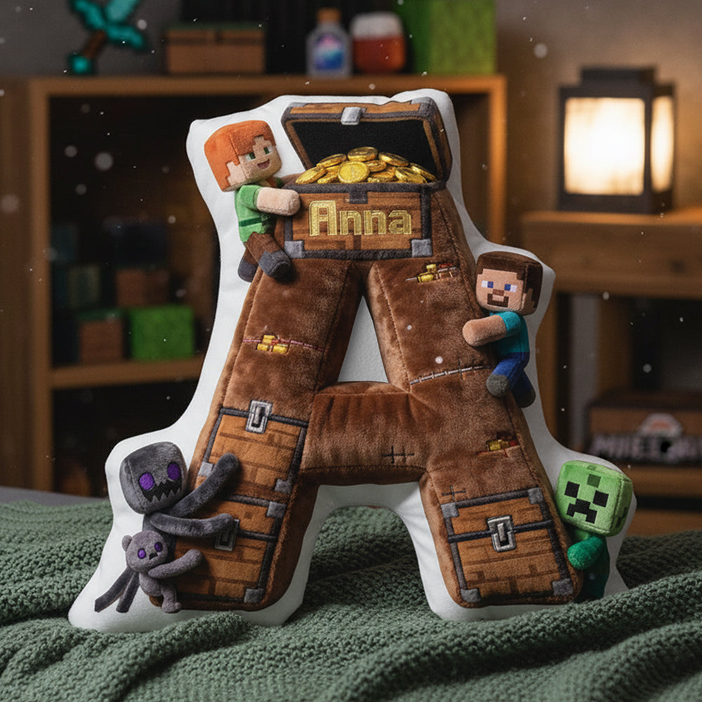 Pixel Adventure Alphabet Custom Shaped Pillow - Personalized Gifts For Kid 02tgta151225
