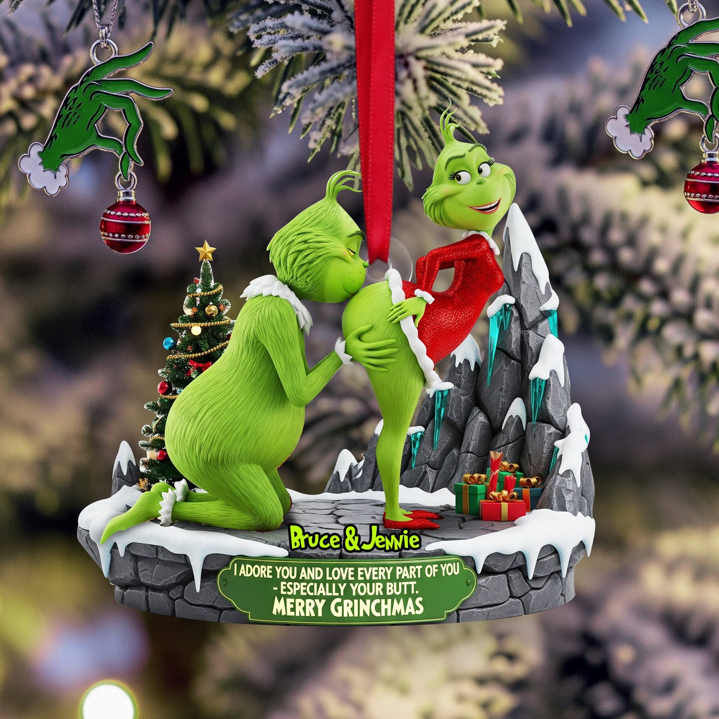 Naughty Green Couple Ornament - Personalized Gift For Couple 02ohlu090925