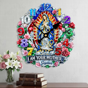 Our Lady of Guadalupe Acrylic Clock - Personalized Gifts For Christian 02huqn231225