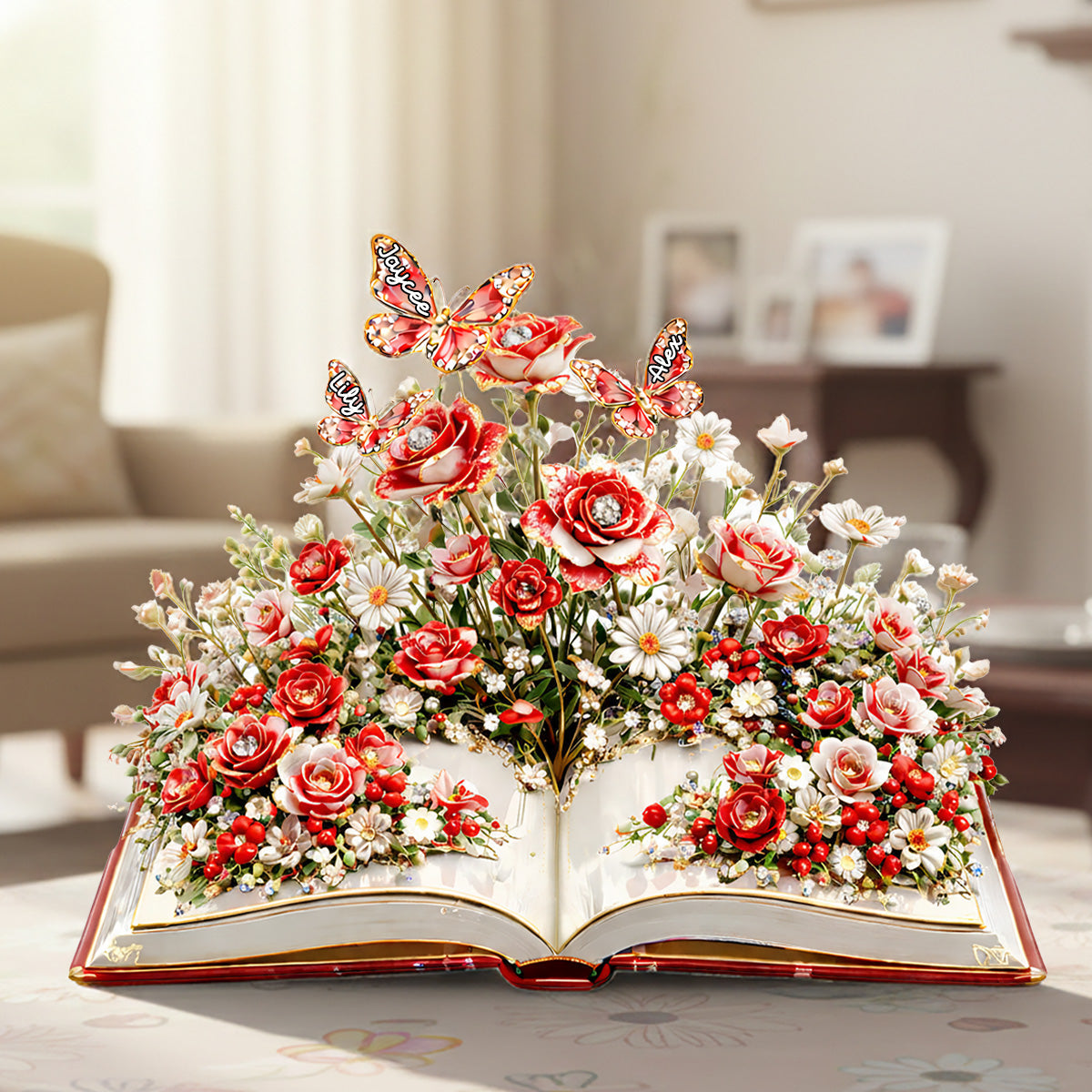Blooming Garden Book Acrylic Plaque - Personalized Gifts For Mom 03OHMG050226