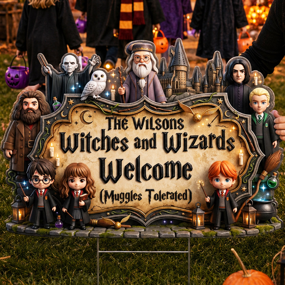 Enchanted Halloween Plastic Yard Sign - Personalized Gifts For Family 09nadt040826