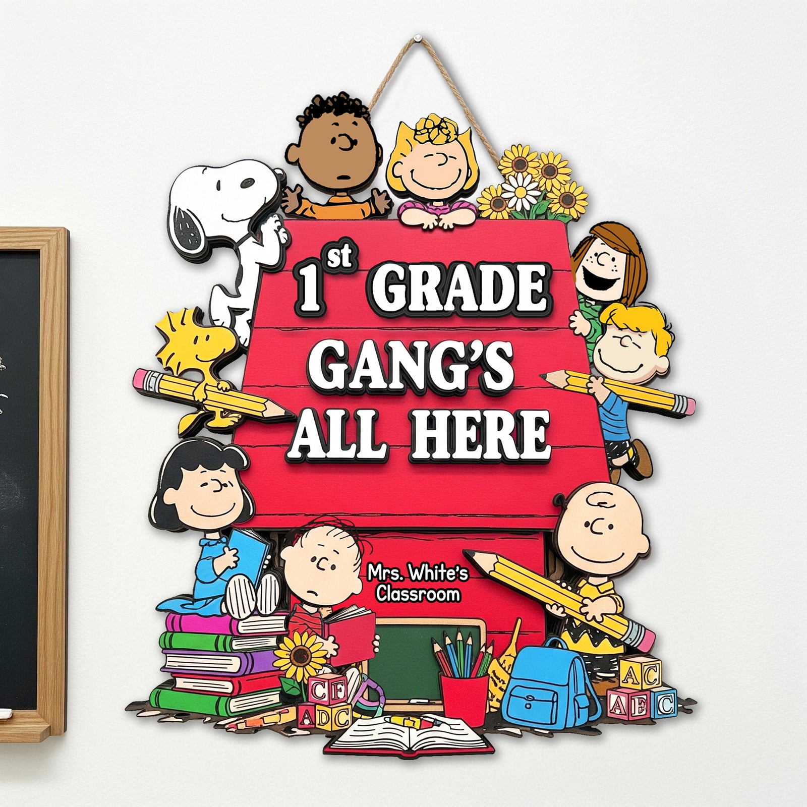 Cute Classroom Decor Wood Sign, Personalized Gifts For Teacher 03qhmg220725