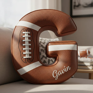 Touchdown Initial Letter Shaped Pillow  - Personalized Gifts For Kids 02HYLU121125