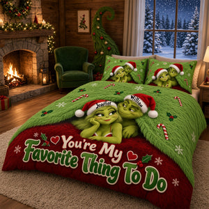 You Are My Favorite Thing To Do Quilt Bed Set  - Personalized Gifts For Couple 07nalu170926