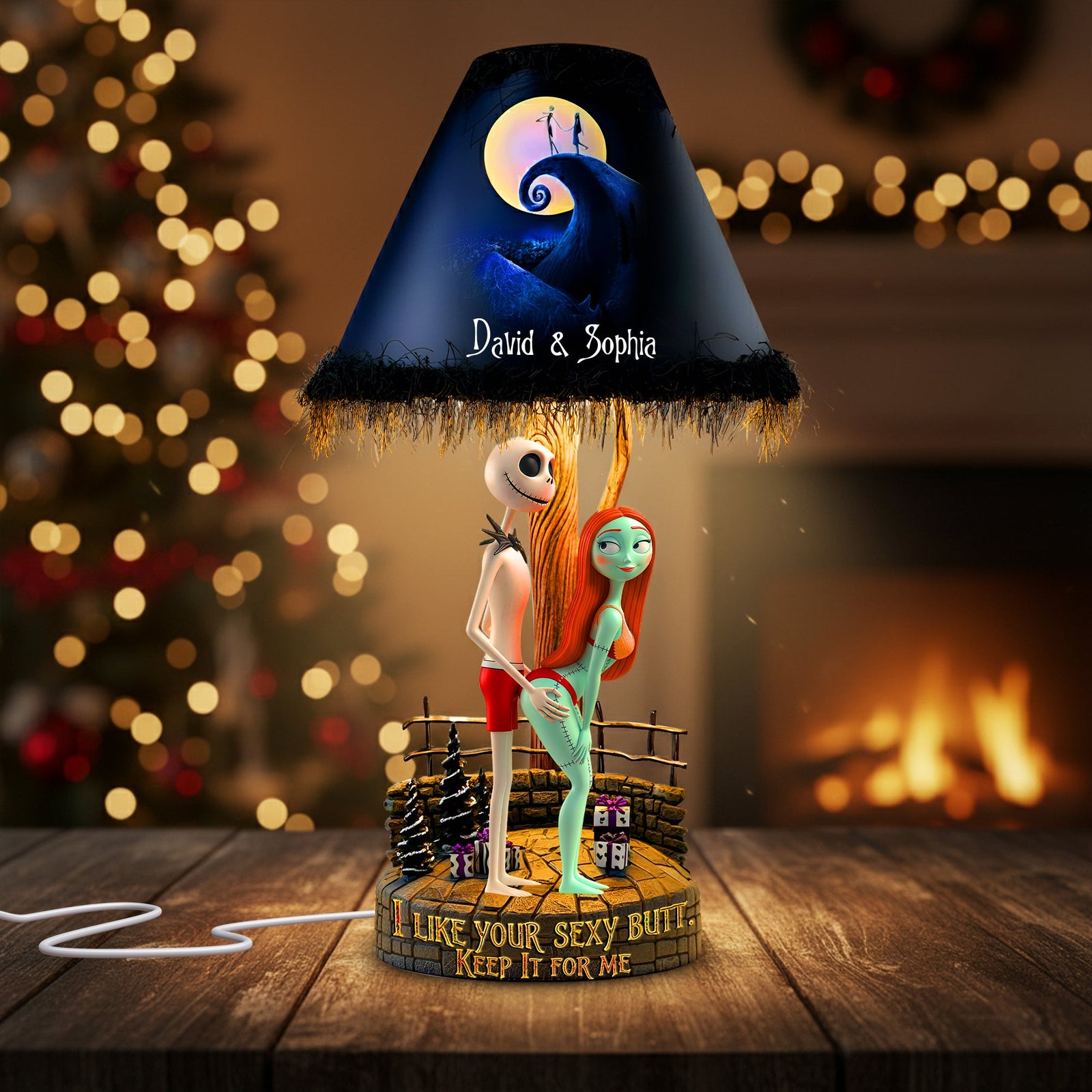 Playful Spooky Couple Acrylic Light Box - Personalized Gifts For Couples 01OHLU111125