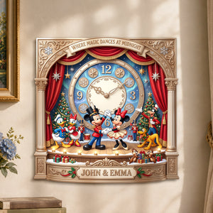 Holiday Mouse Nutcracker Acrylic Clock - Personalized Gifts For Couple 02hadh010826
