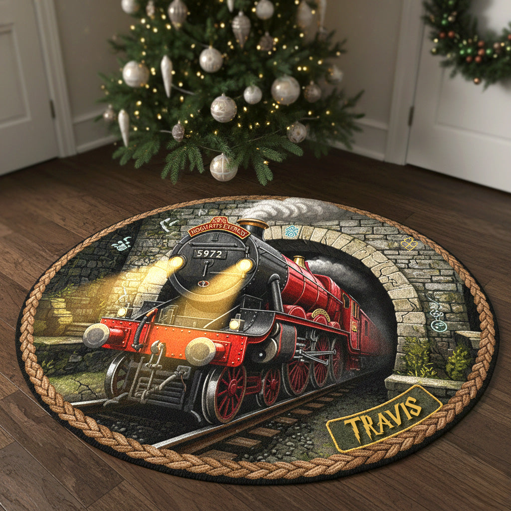 Personalized Christmas Gifts For Movie Lovers Quilted Round Mat 04kimg271025