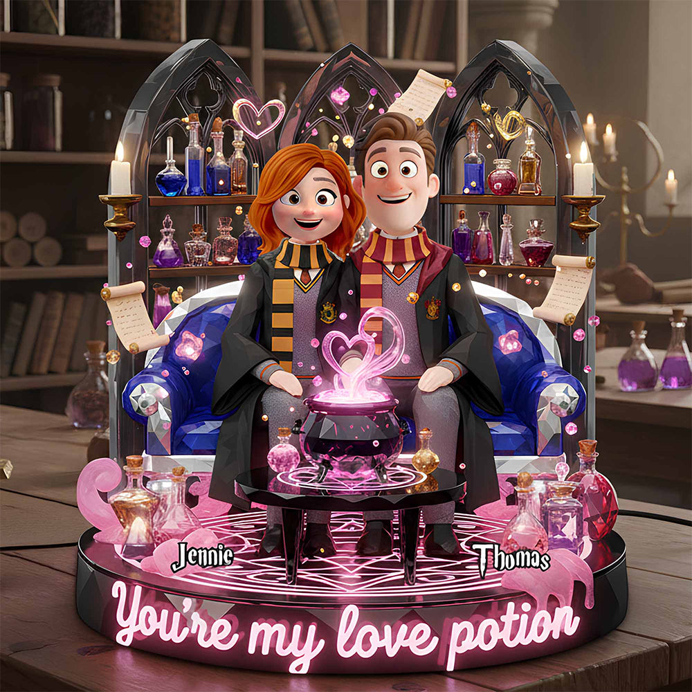 Romantic Couple Acrylic Light Box - Personalized Gifts For Couple 03todt091225